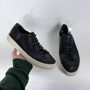 Vince Copeland Sneakers Men's 10.5 Black White Leather Lace Up Low Top Casual